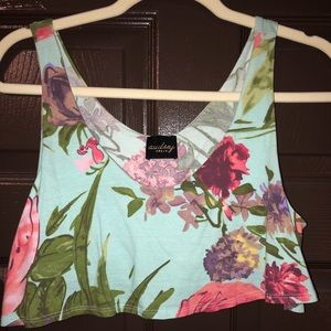 Bright floral crop top